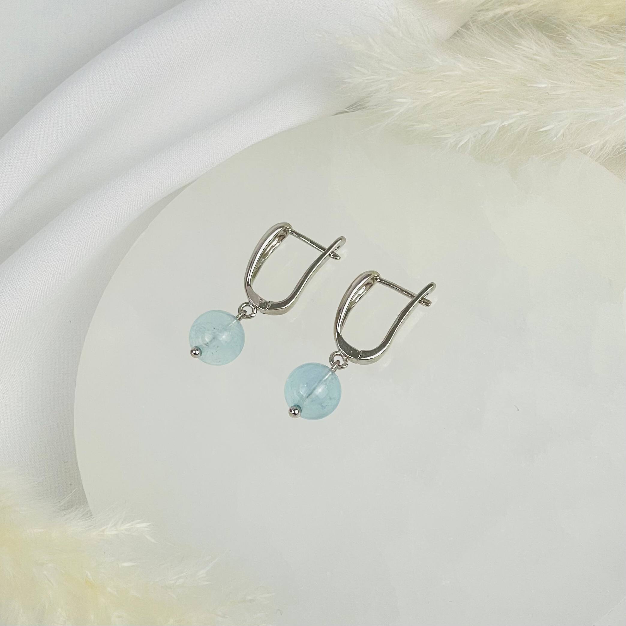 Радуга Самоцветов Серьги из Аквамарина