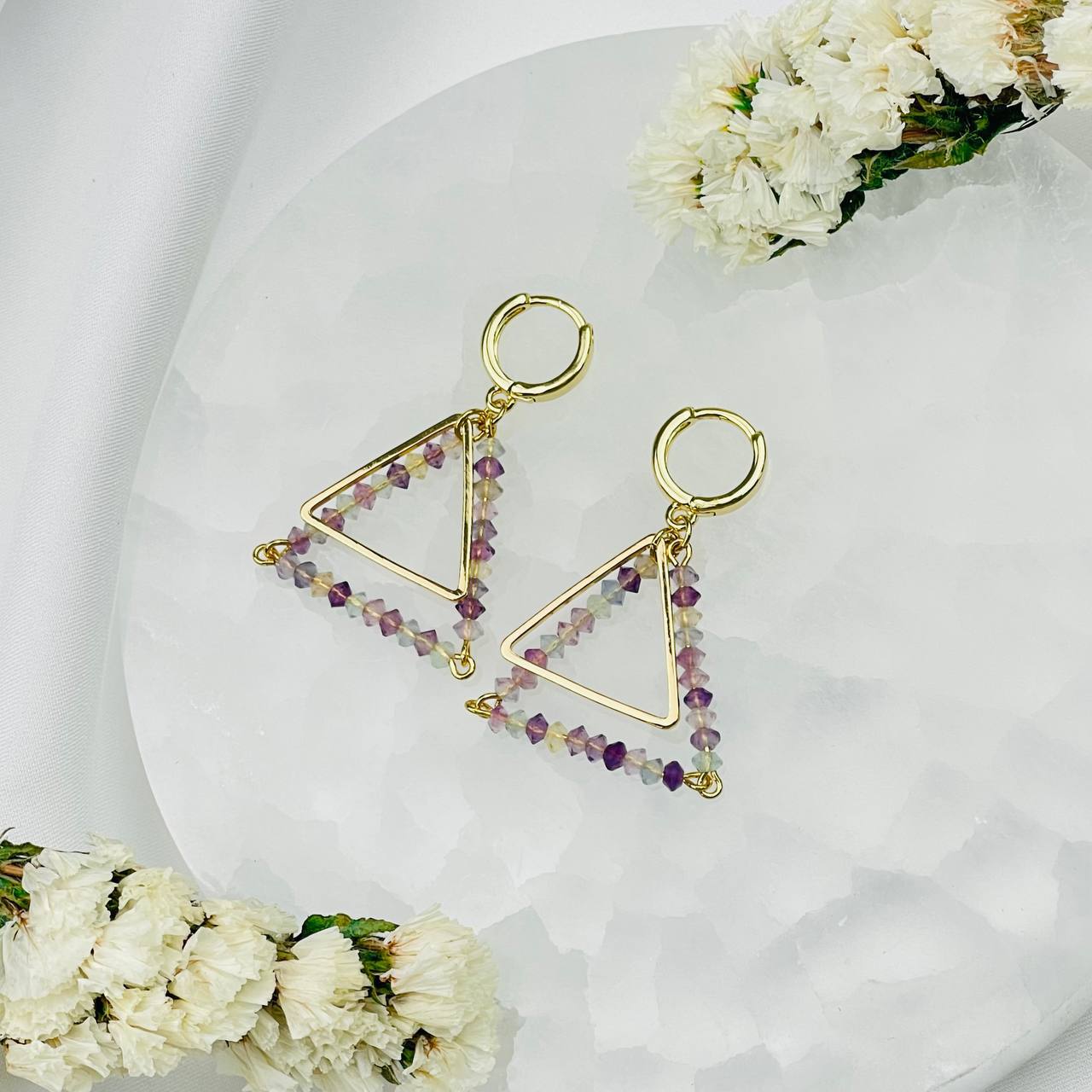 Радуга Самоцветов Серьги из Флюорита