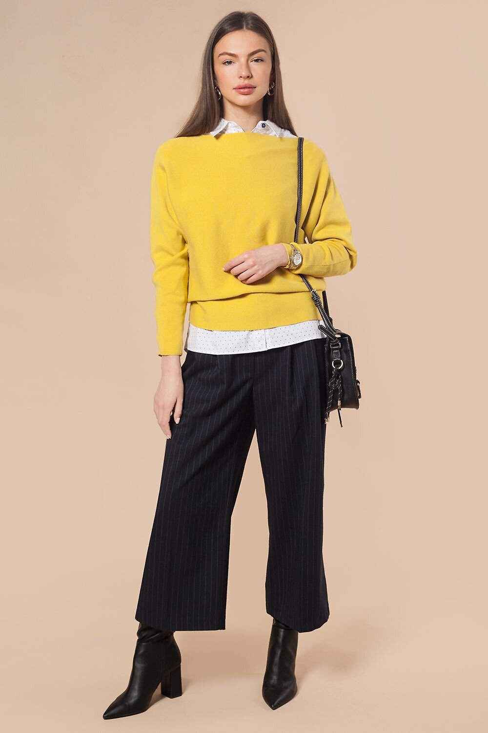 ст. цена1790руб.! VILATTE Джемпер D39.461желтый