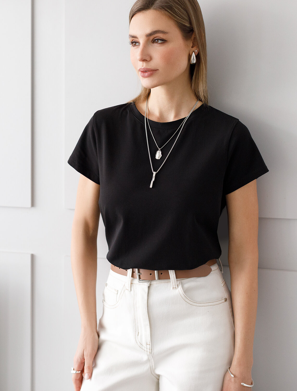 ст. цена1090руб.! VILATTE Футболка D49.021черный