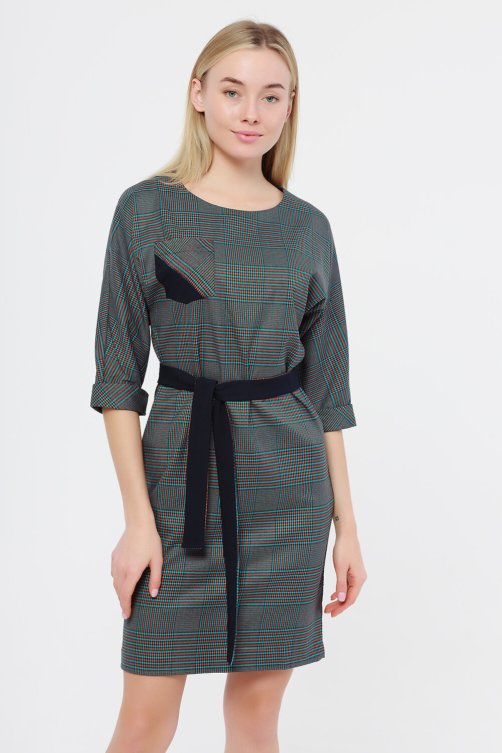 ст. цена2286руб.! VISERDI Платье 10162-бок 410980бирюзово-синий