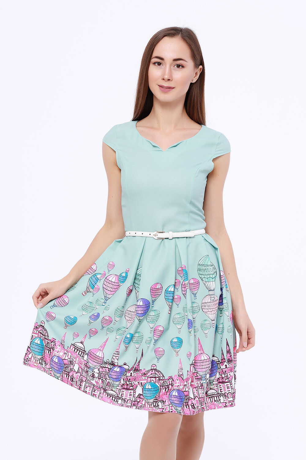 ст. цена1944руб.! VISERDI Платье 1944-вшр 459950Мятный/шарики