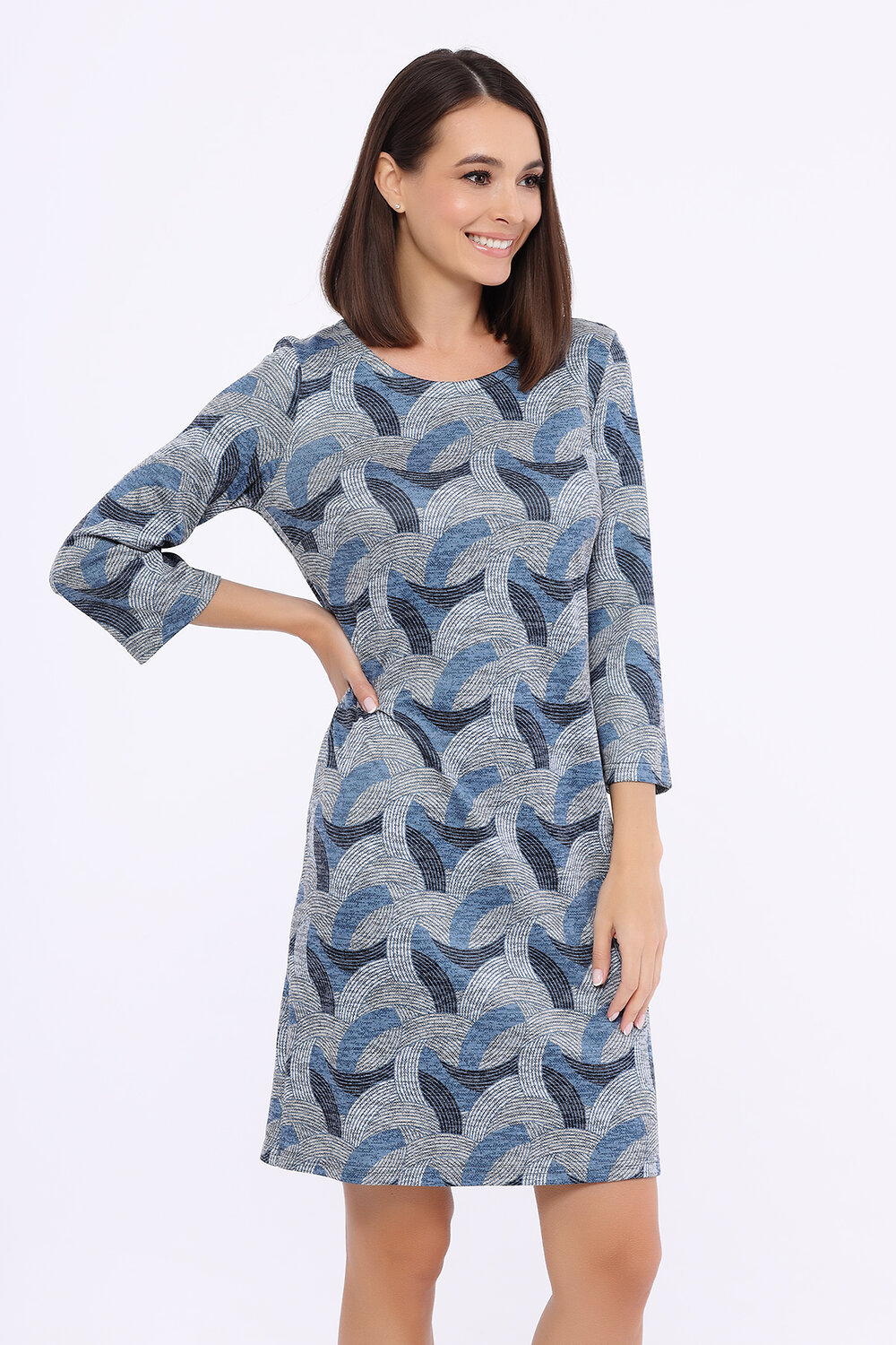 ст. цена1200руб.! VISERDI Платье 18301-сбш 311705серый