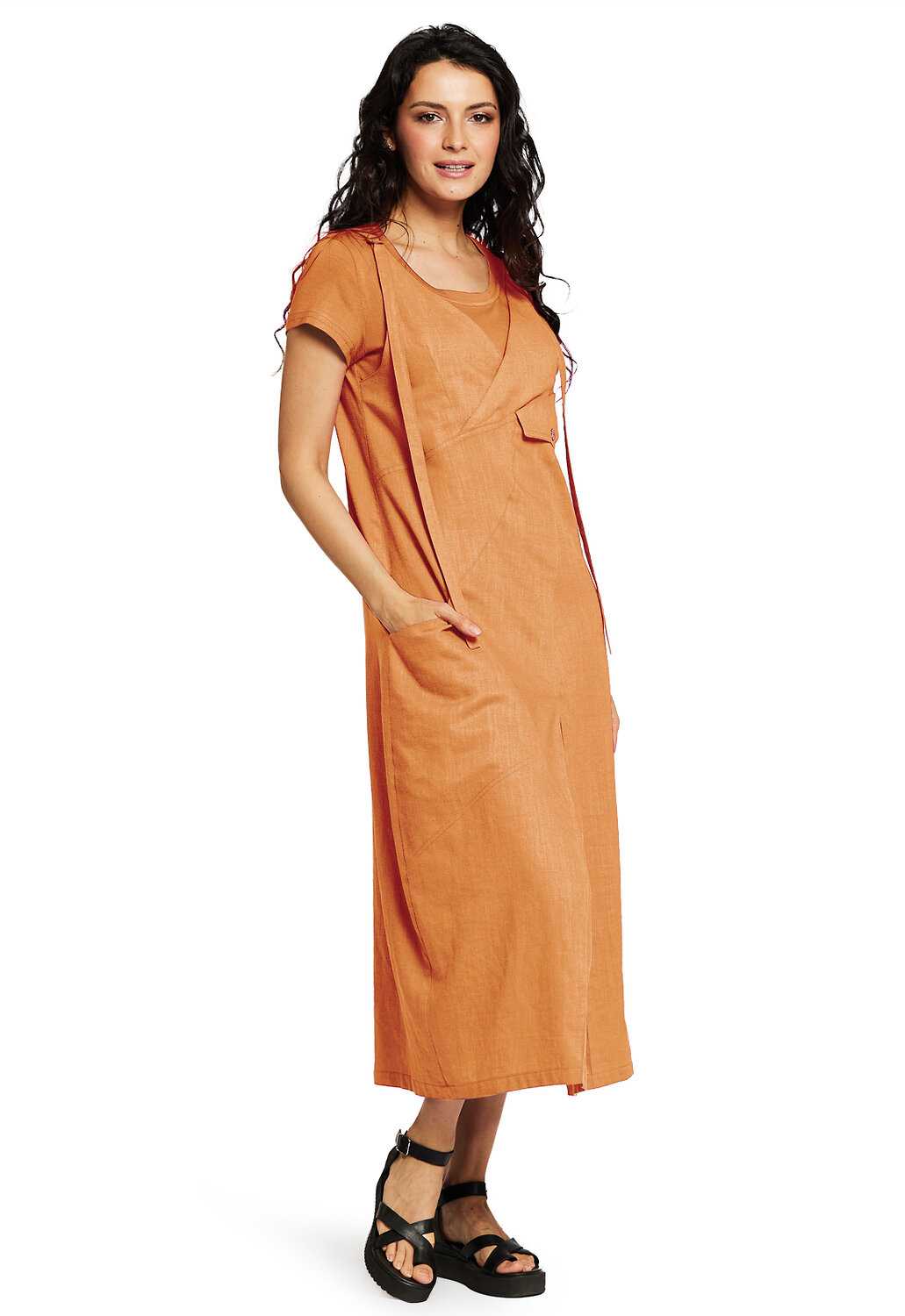 ст. цена2200руб.! DIMMA Платье 2086Оранжевый