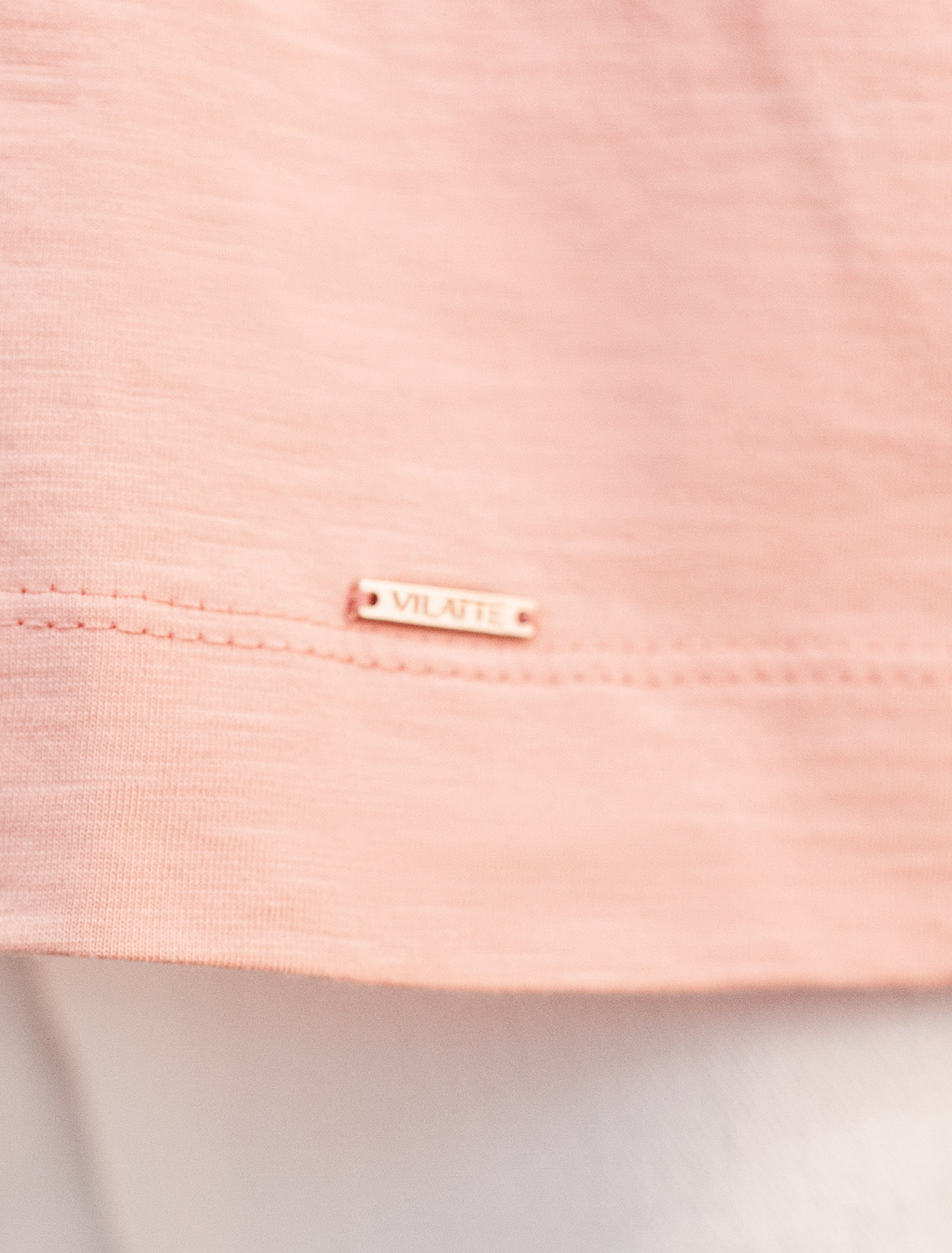 Ст.цена 1190р Футболка из фактурного полотна из 100% хлопка D49.077 пудровый