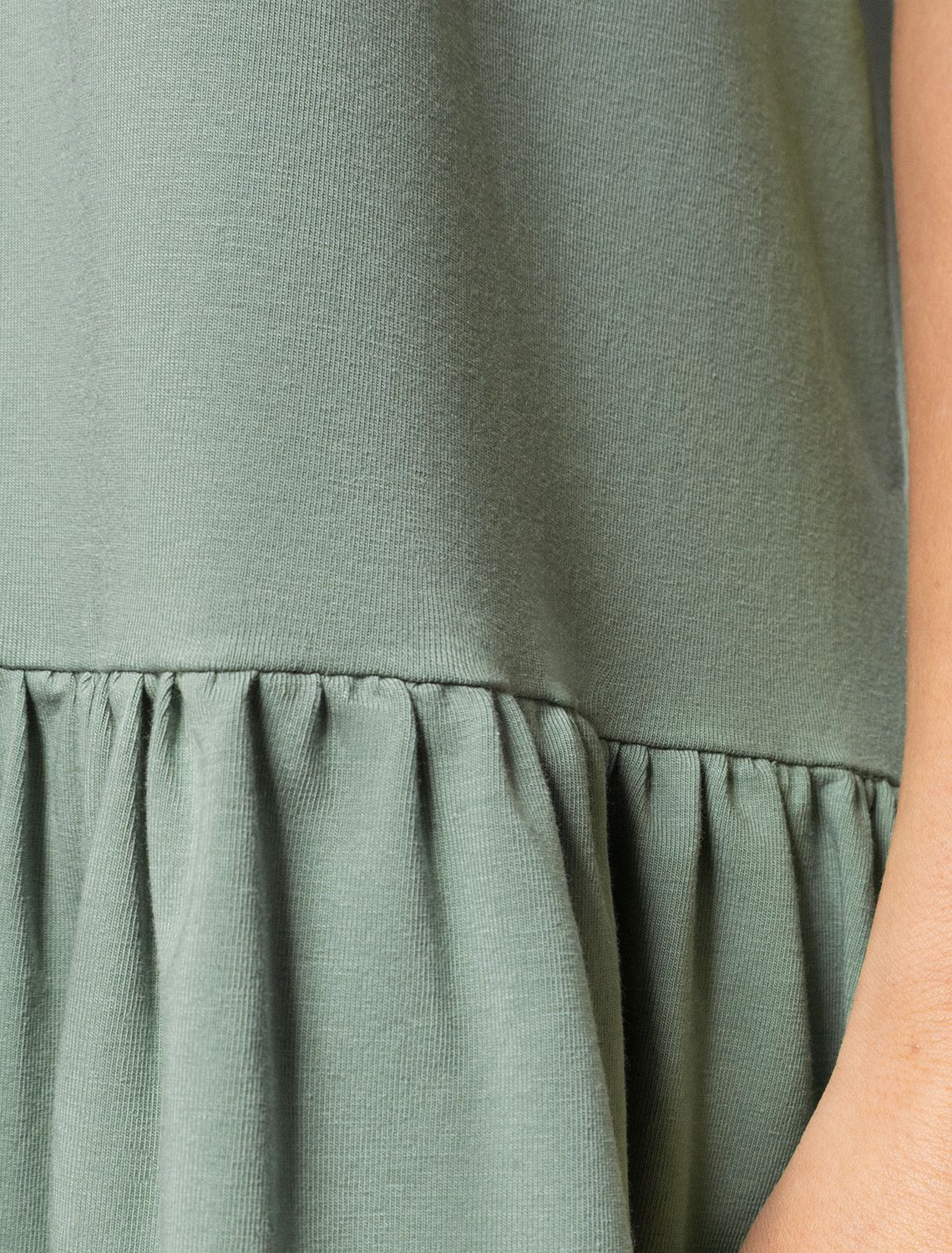 Ст.цена 1890р Платье из премиального хлопка с эластаном D42.107 св.оливковый