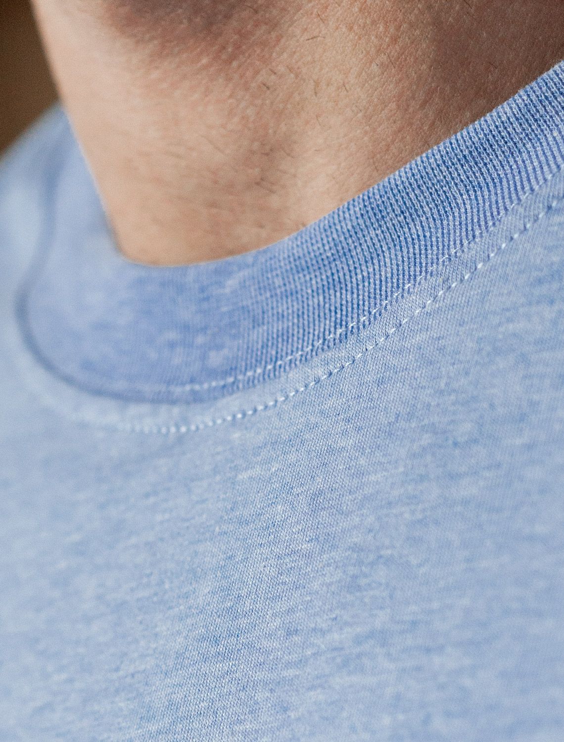 Ст.цена 1190р Свободная футболка с авторским принтом U49.048 голубой меланж_wave