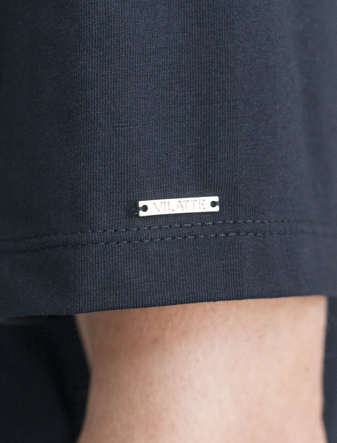 Ст.цена 1190р Футболка с принтом свободная эластичная из премиального хлопка D49.136 черный_veritas