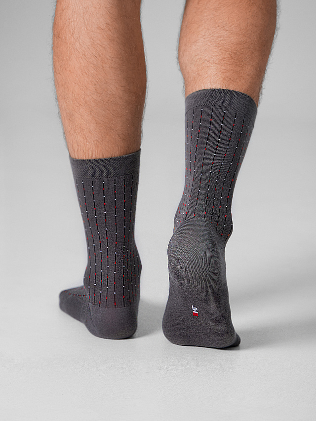 Носки мужские серые с полосками