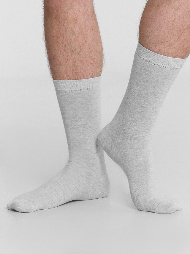 Носки мужские серые длинные с надписью