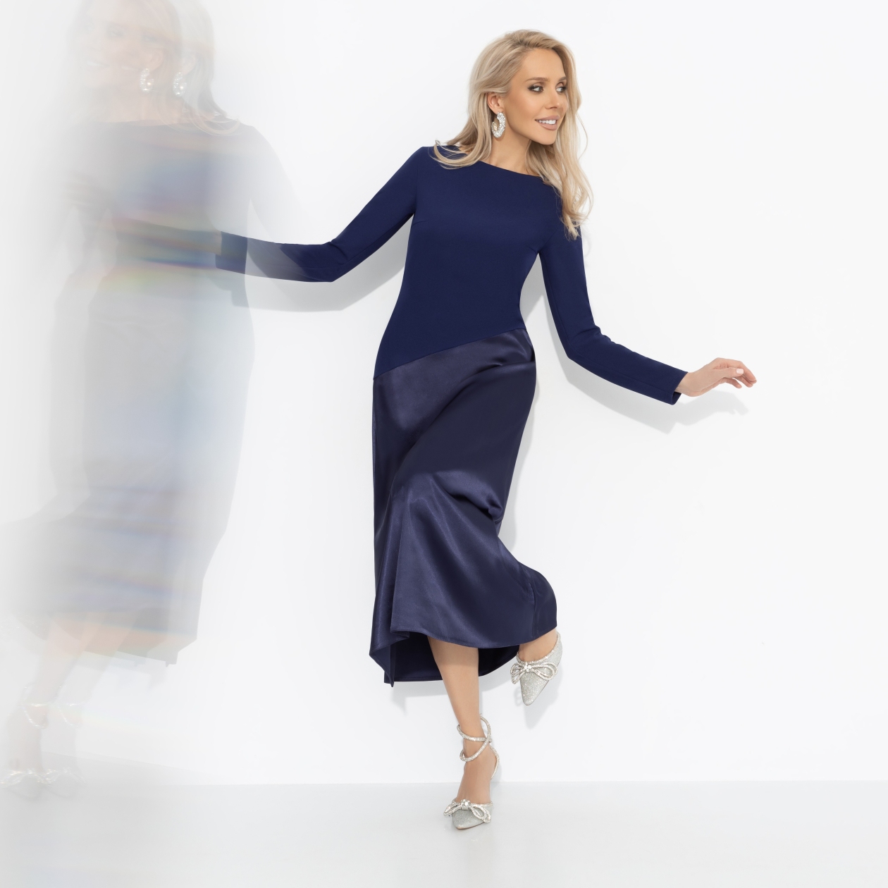 Платье комбинированное с шёлком, Нежная утонченность (моя мудрость)