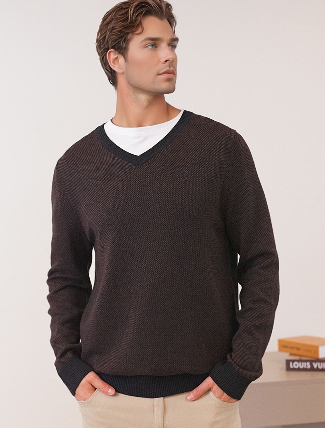 Джемпер фактурной вязки