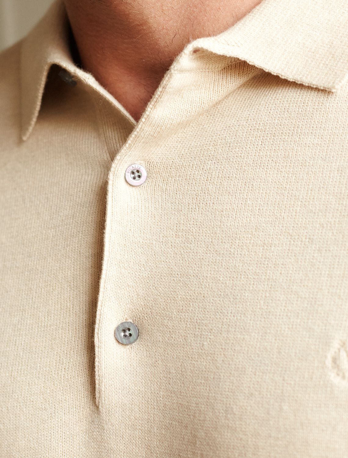 Джемпер-поло из хлопка с нейлоном