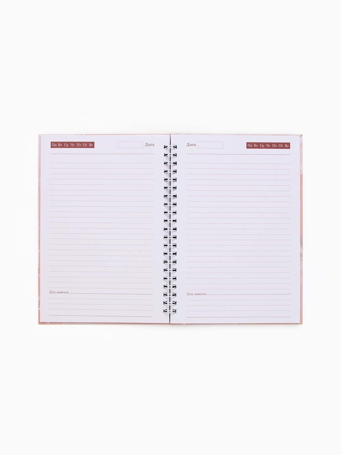 Ежедневник недатированный, А5, 80 л., твёрдая обложка, на гребне «Наслаждайся этим моментом»