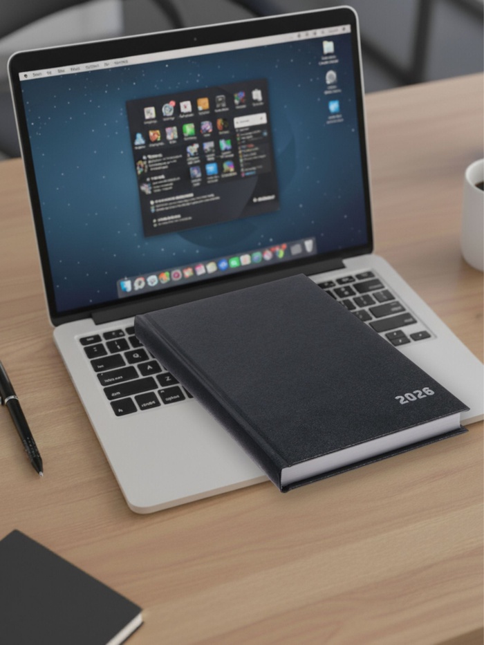 Ежедневник датированный Calligrata, А5, 2026, твёрдая обложка из бумвинила, 168 листов, чёрный