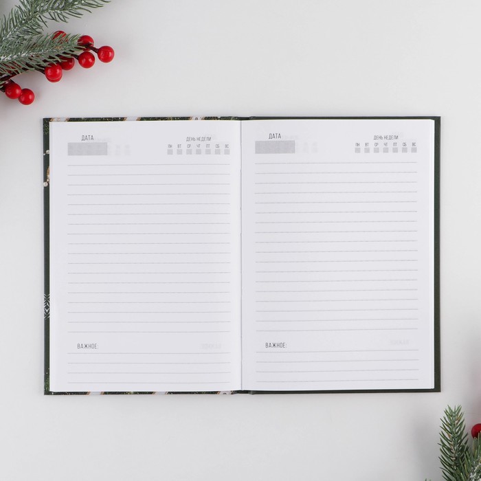 Ежедневник А5, 80 листов, недатированный, в твердой обложке «Время чудес»