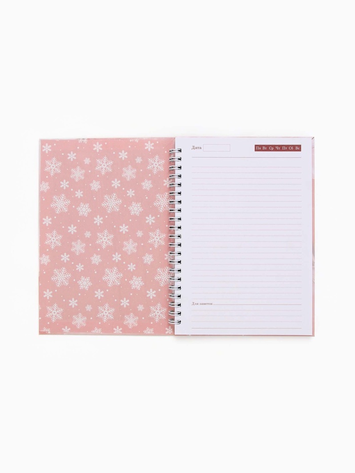 Ежедневник недатированный, А5, 80 л., твёрдая обложка, на гребне «Наслаждайся этим моментом»