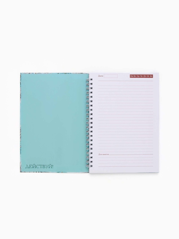 Ежедневник недатированный, А5, 80 л., твёрдая обложка, на гребне «Исполнения желаний»