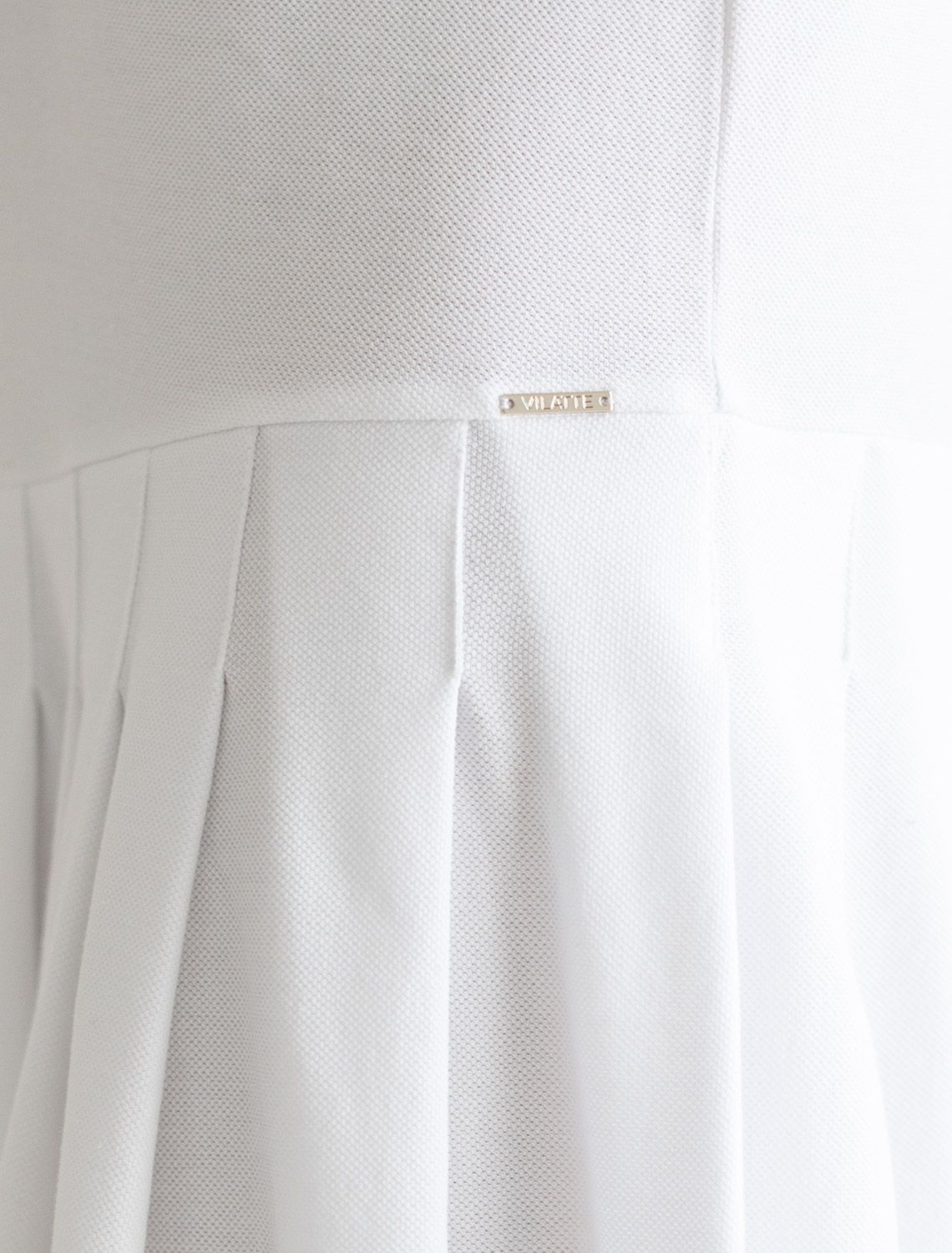 Платье-поло из фактурного трикотажа D42.099 белый