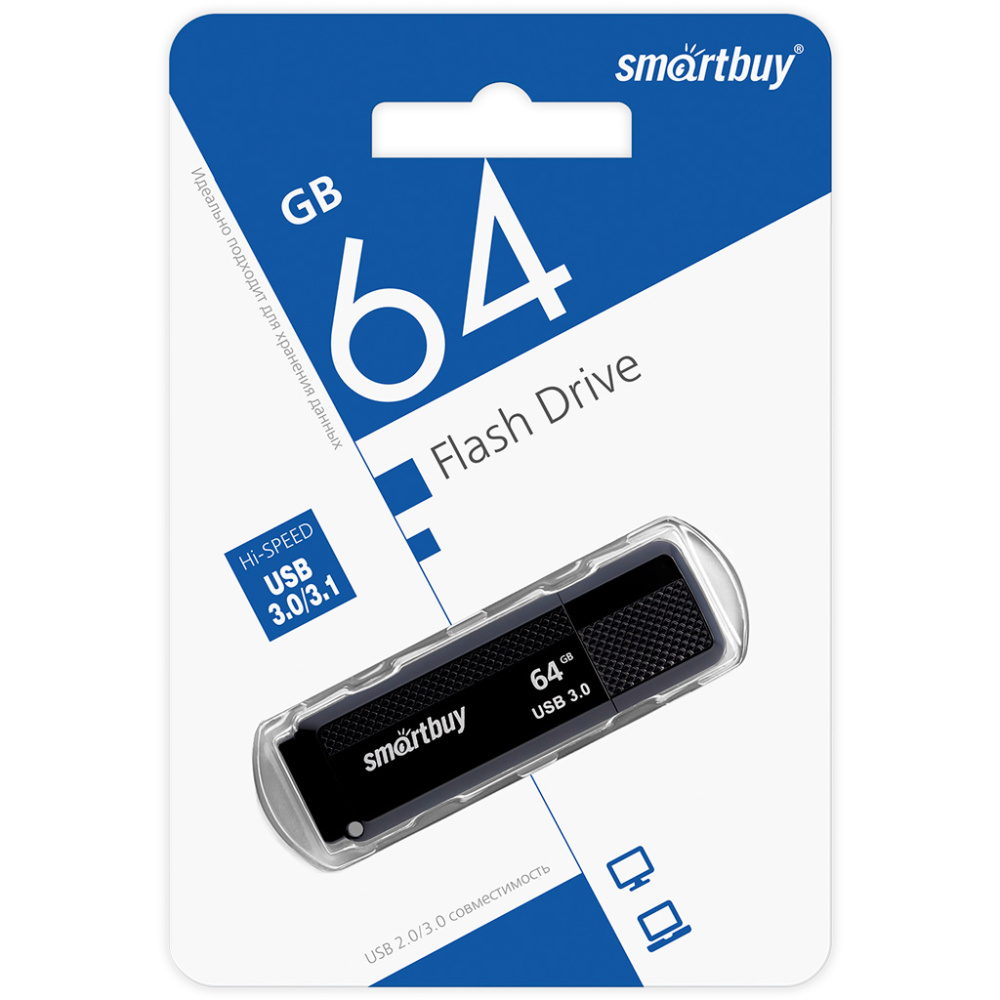 Флешка SmartBuy USB 3.0 flash drive 64GB Dock (черный)