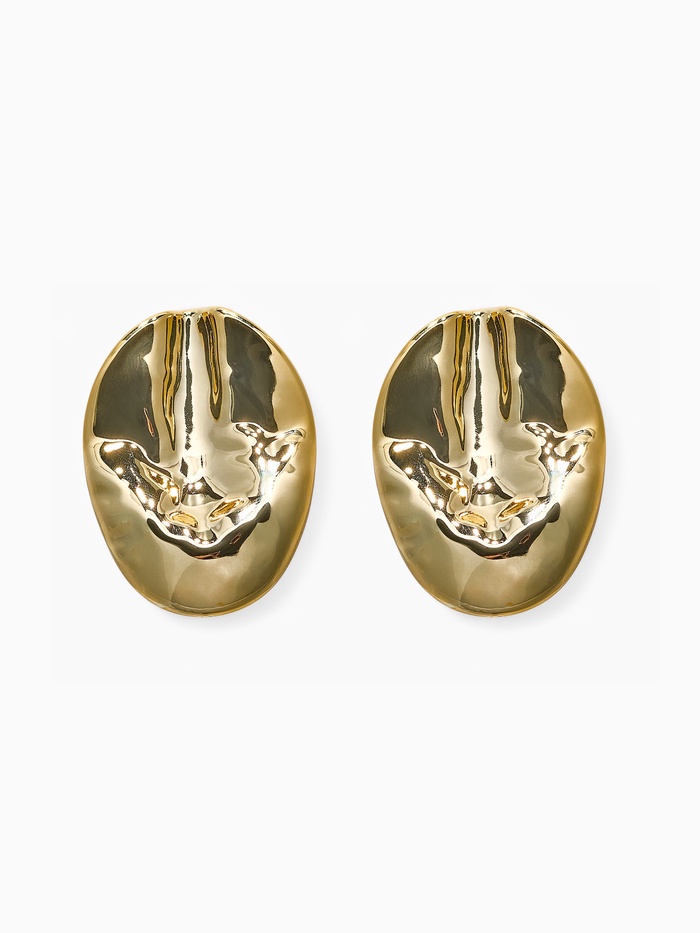 Серьги пластик «Кофейное зерно», цвет золото