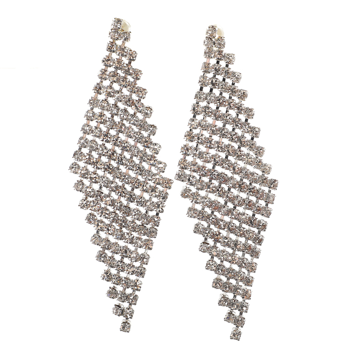 Серьги висячие, цвет серебро