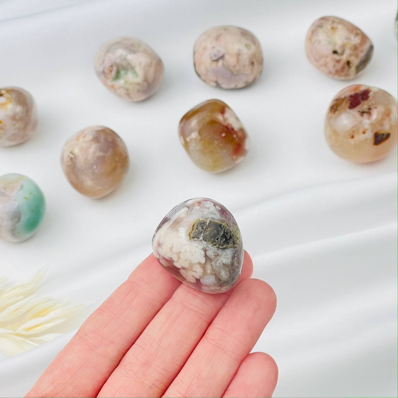 Радуга Самоцветов Галтовка из цветочного Агата