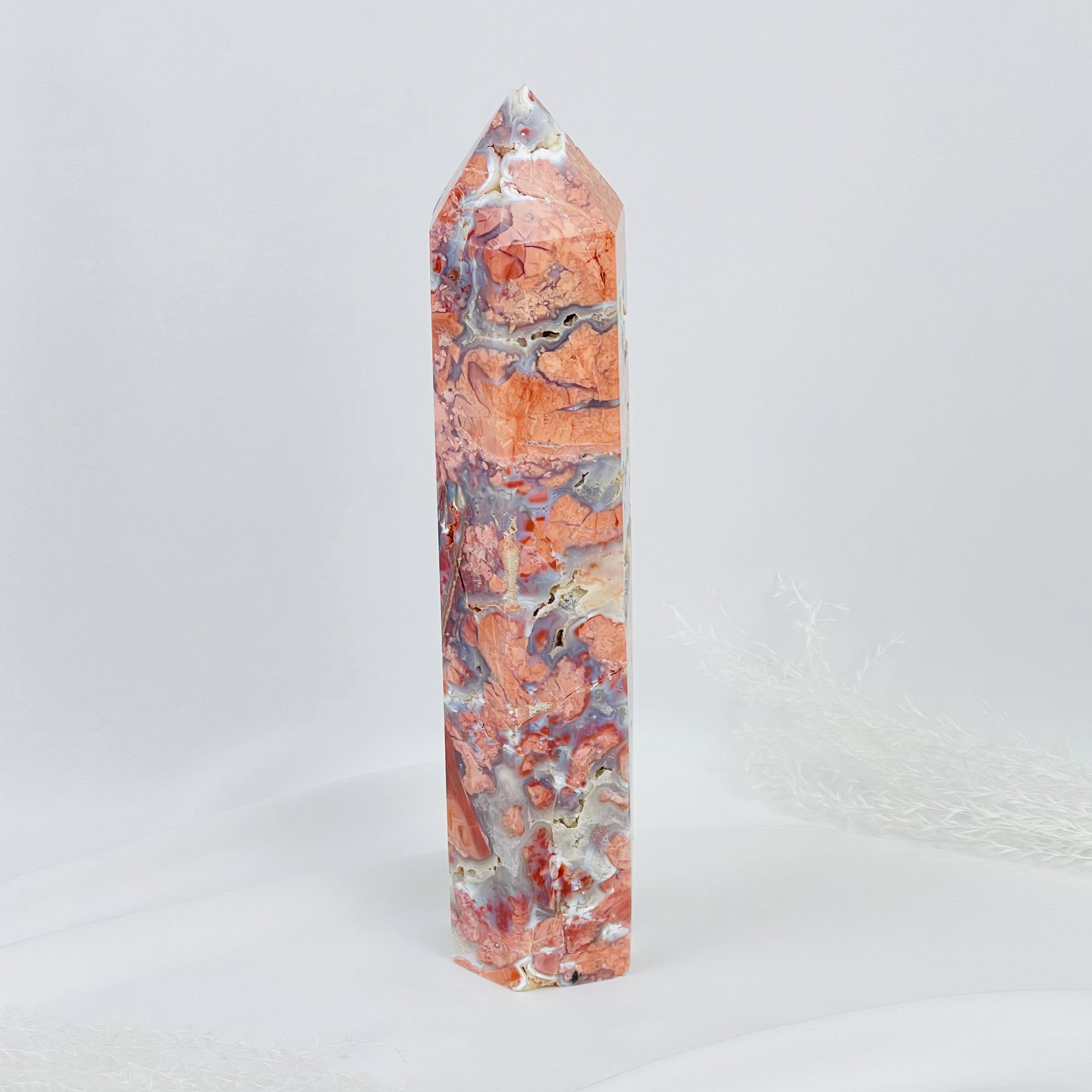 Радуга Самоцветов Кристалл из розового цветочного Агата