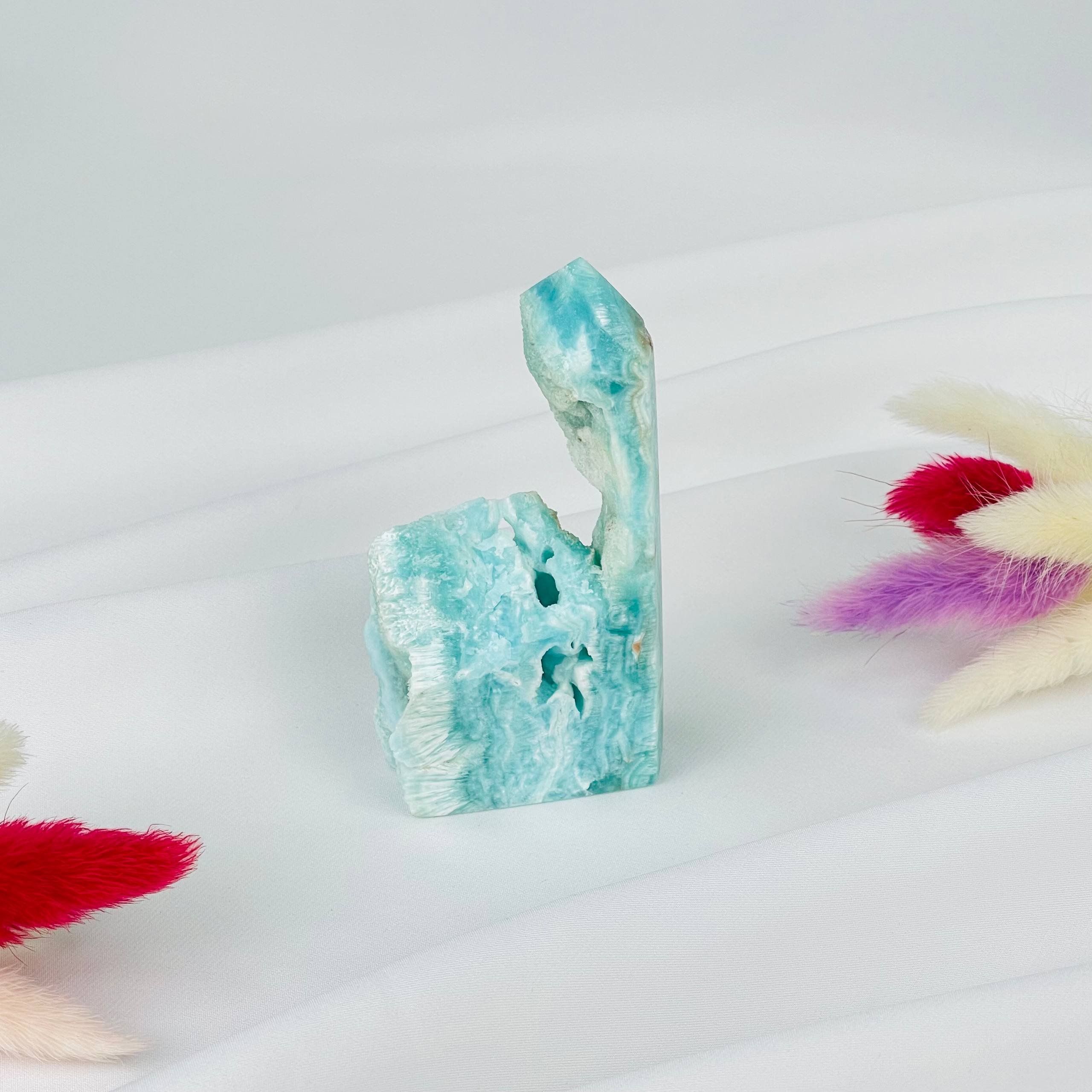 Радуга Самоцветов Кристалл из голубого Арагонита (Кальцит)