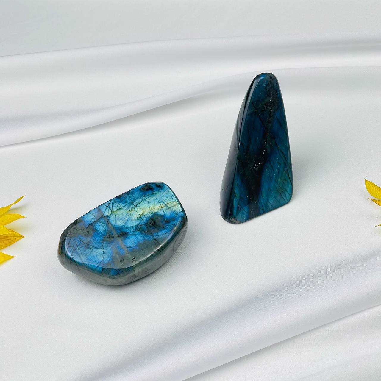 Радуга Самоцветов Срез (экран) из камня Лабрадор полированный в ассортименте