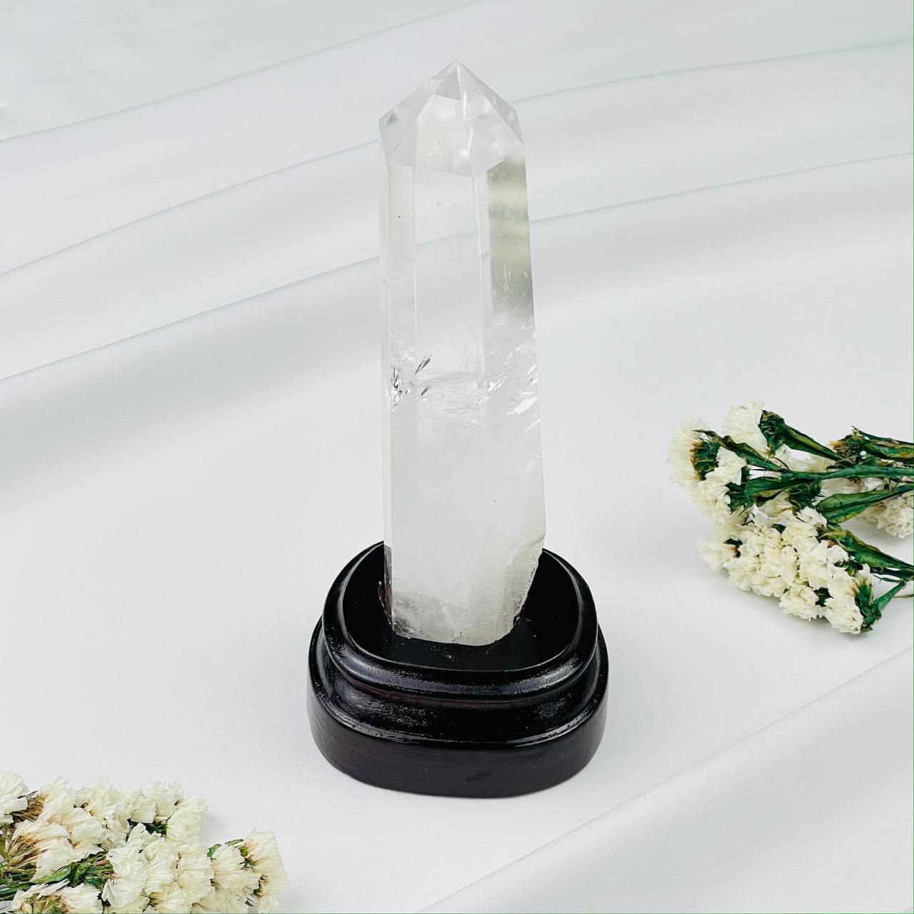 Радуга Самоцветов Кристалл из Горного Хрусталя на подставке