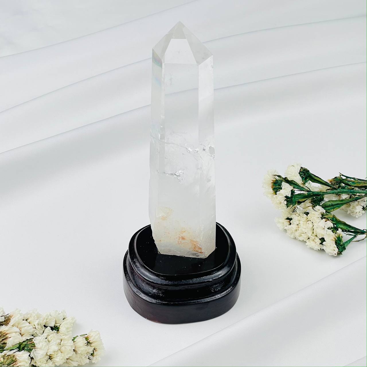 Радуга Самоцветов Кристалл из Горного Хрусталя на подставке