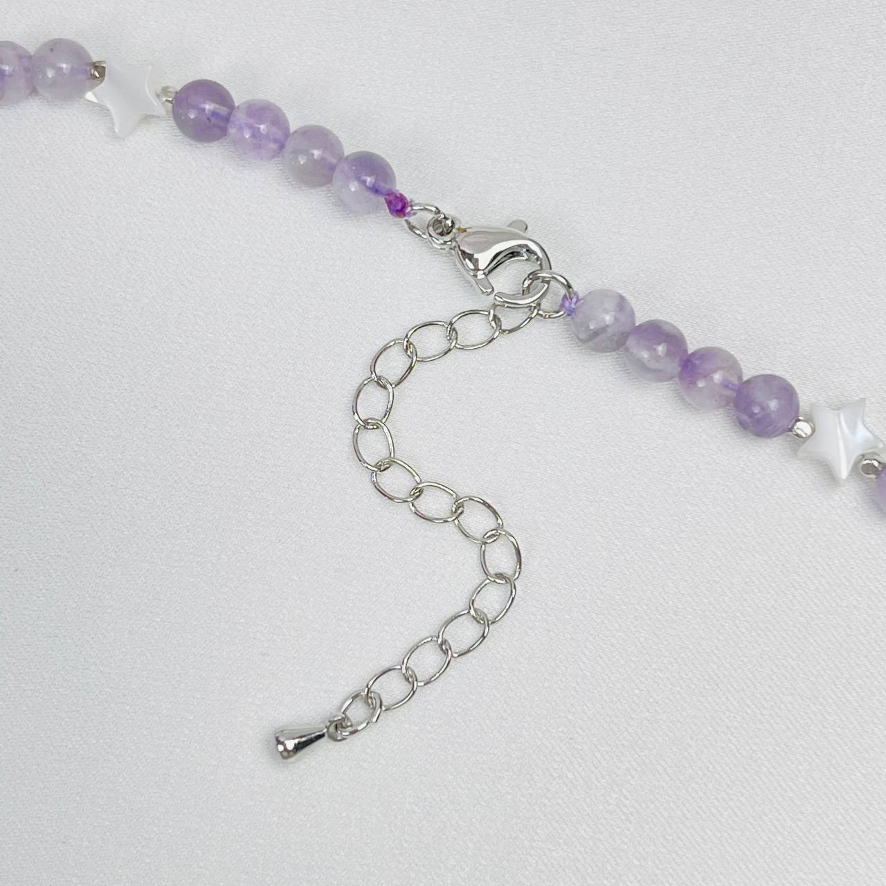 Радуга Самоцветов Бусы детские из Аметиста и Перламутра