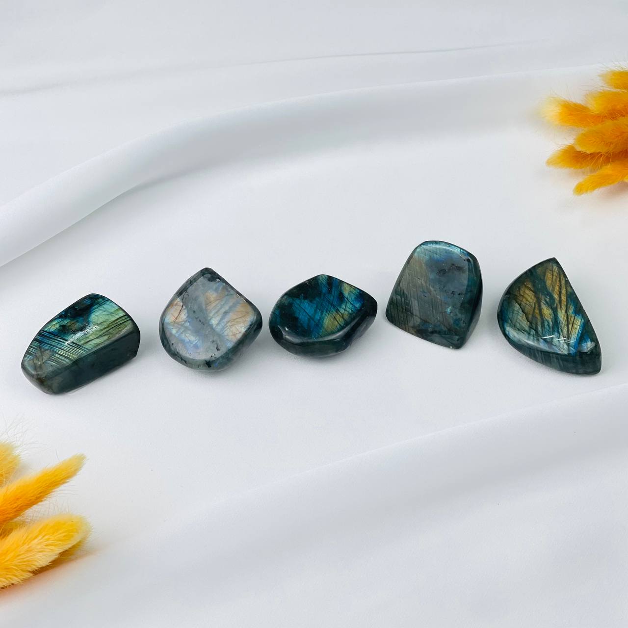 Радуга Самоцветов Срез (экран) из камня Лабрадор полированный в ассортименте