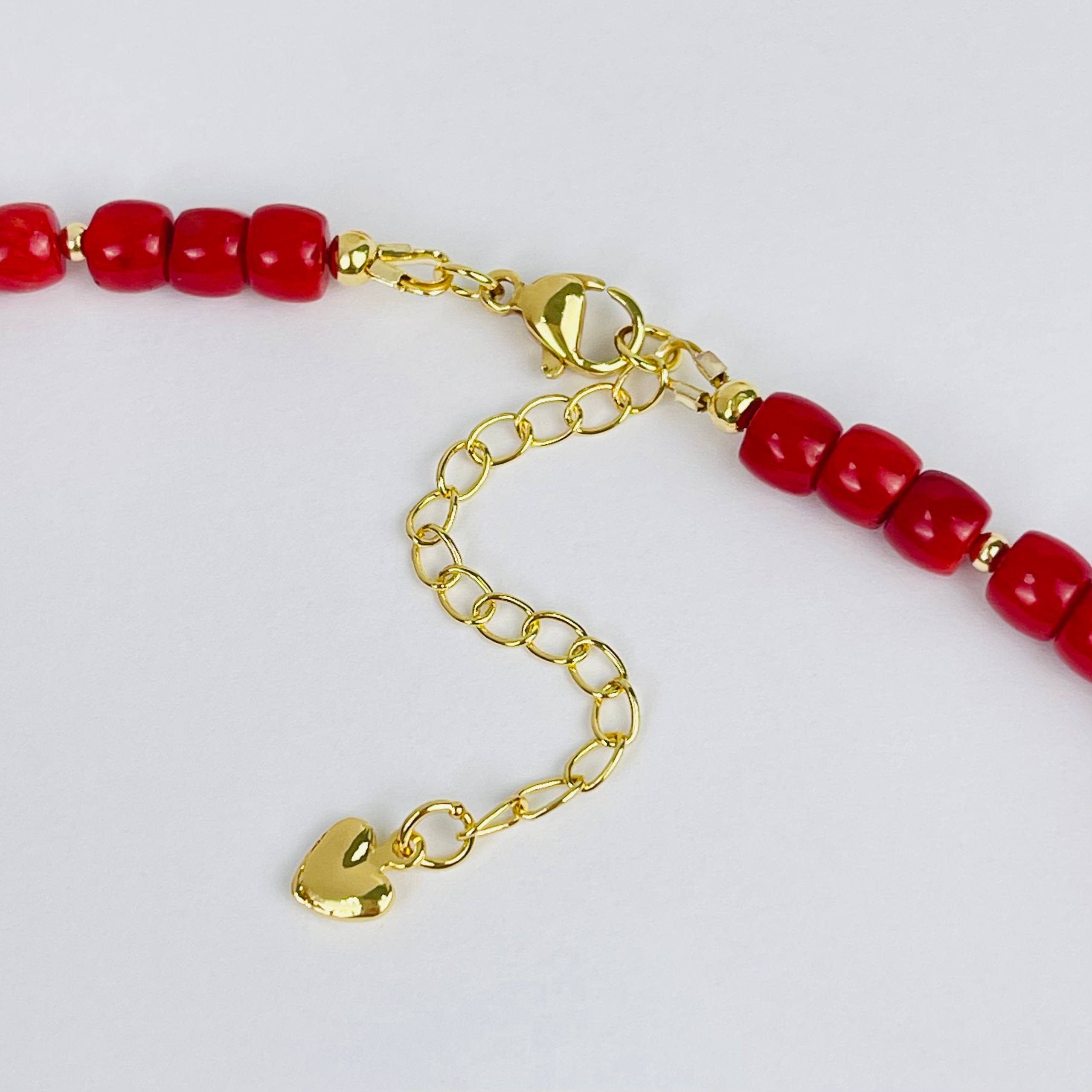 Радуга Самоцветов Колье из Коралла и Жемчуга