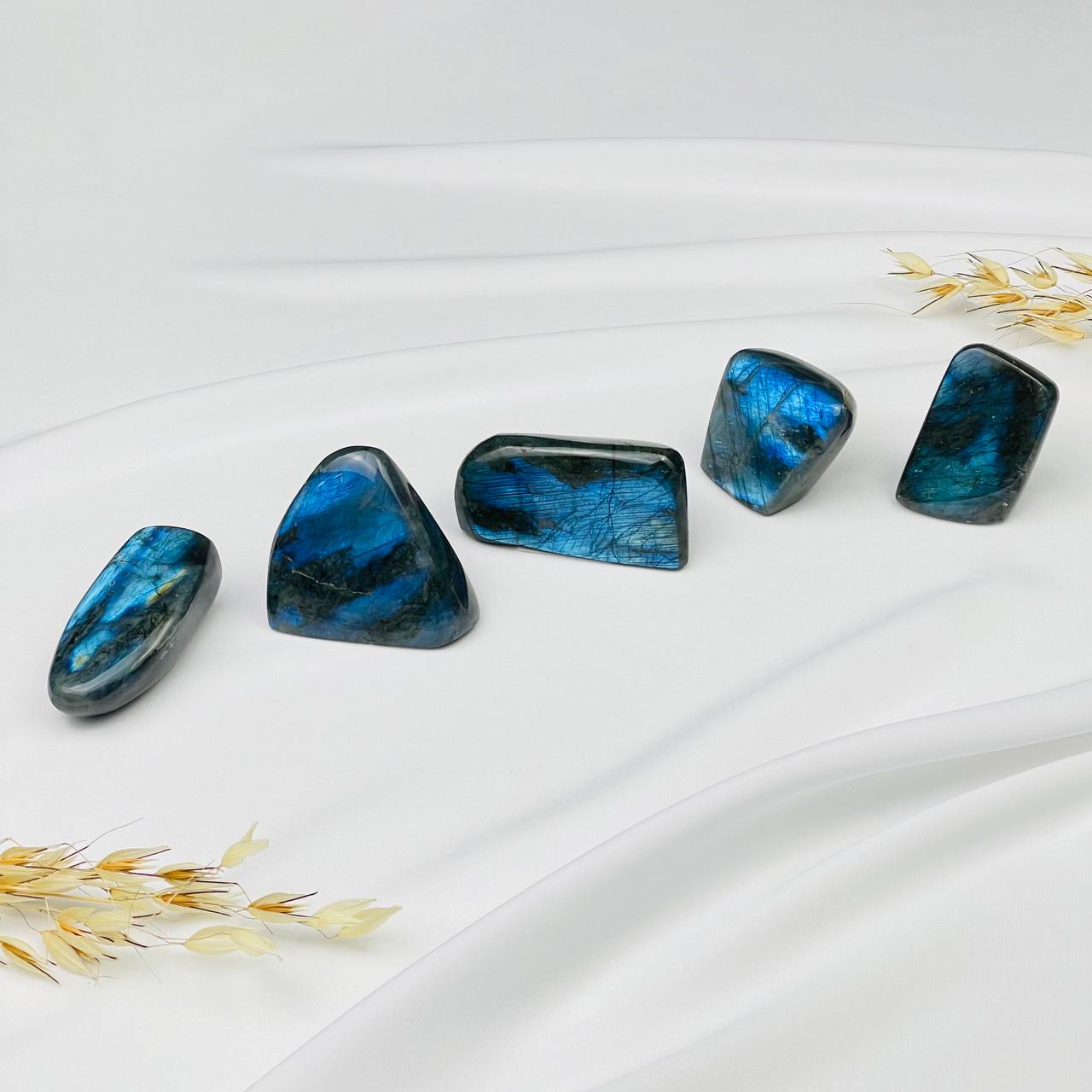 Радуга Самоцветов Срез (экран) из камня Лабрадор полированный в ассортименте