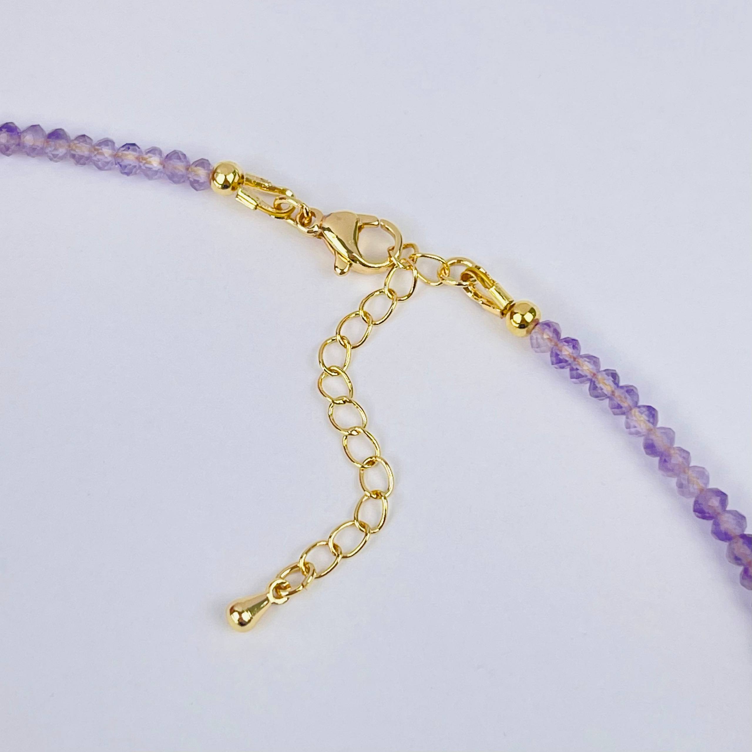 Радуга Самоцветов Колье из Аметиста и Цитрина (градиент)