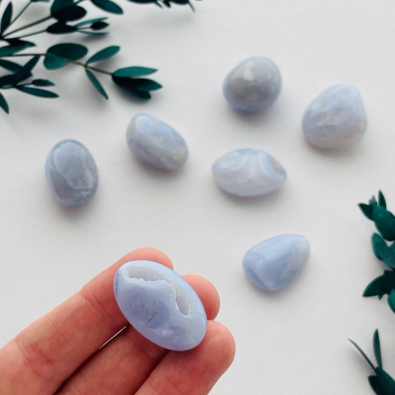 Радуга Самоцветов Галтовка из Голубого Агата