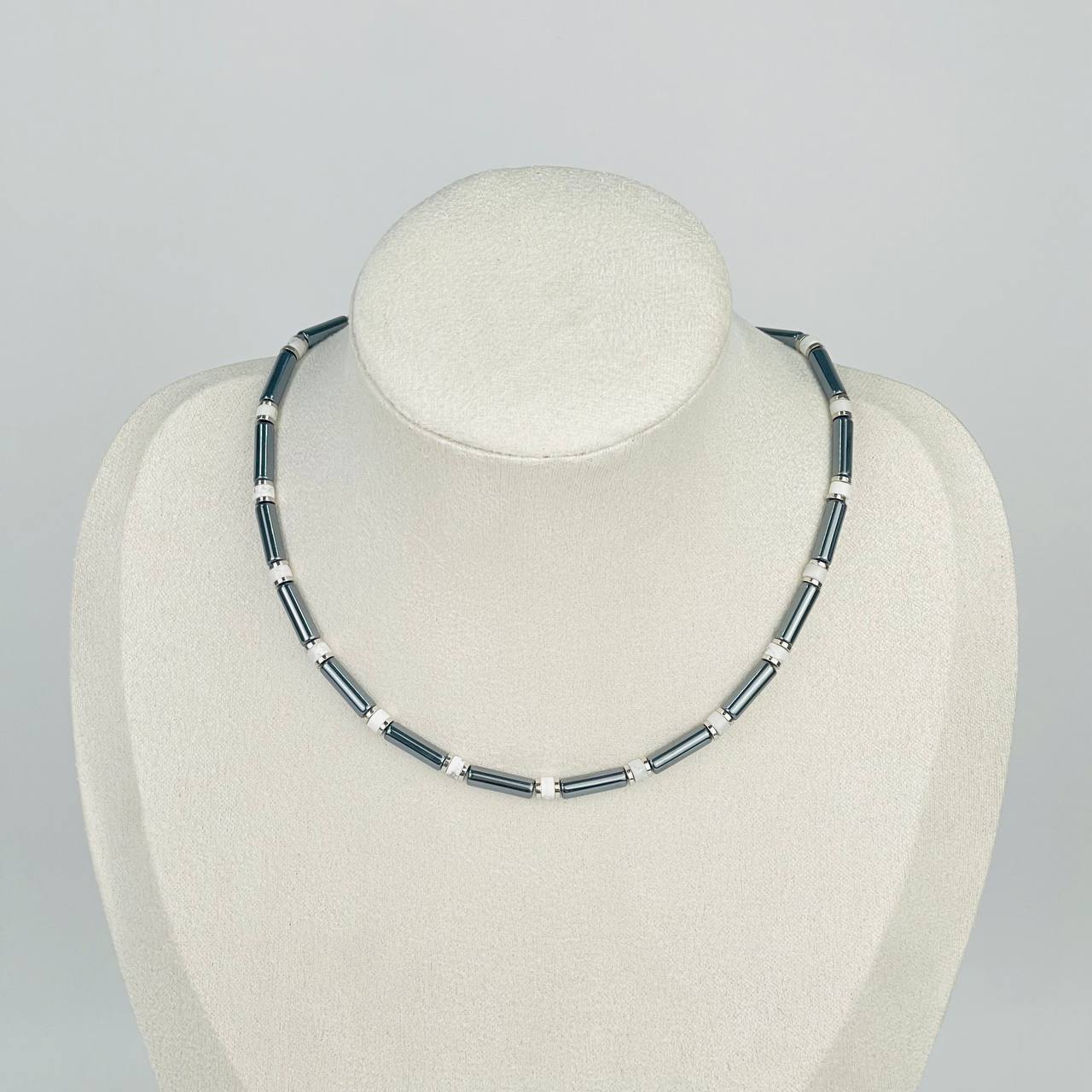 Радуга Самоцветов Чокер из Гематита и Говлита