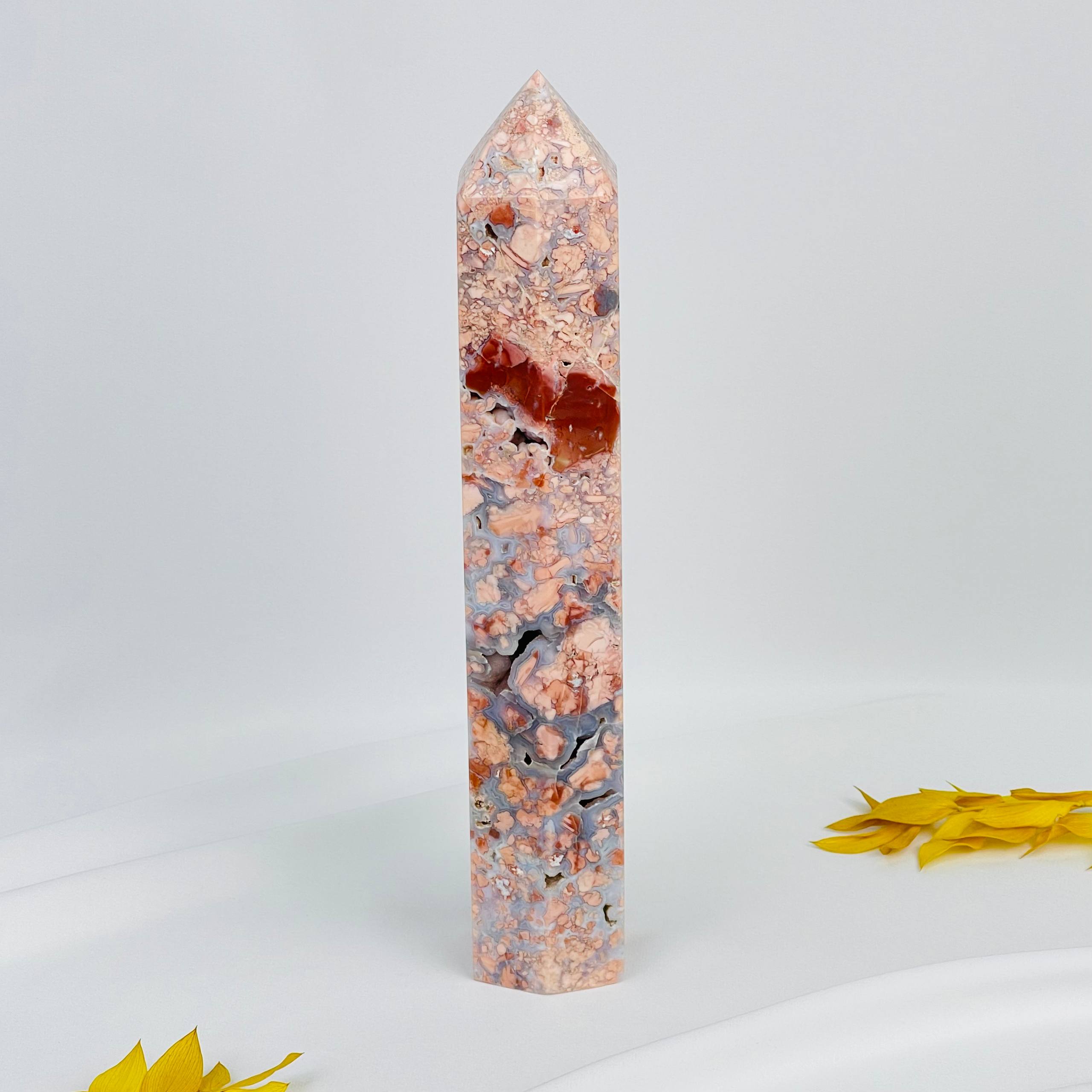 Радуга Самоцветов Кристалл из розового цветочного Агата