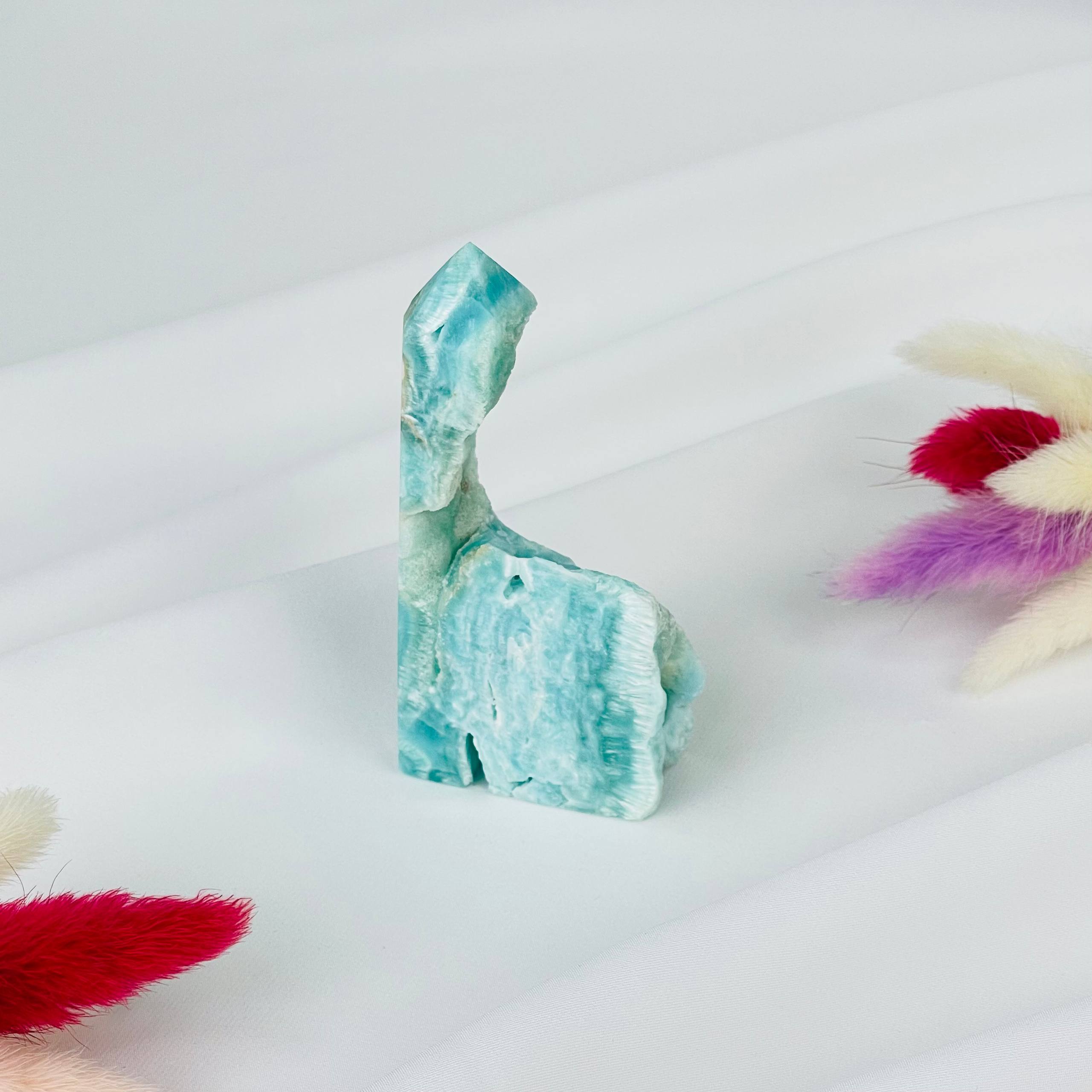 Радуга Самоцветов Кристалл из голубого Арагонита (Кальцит)