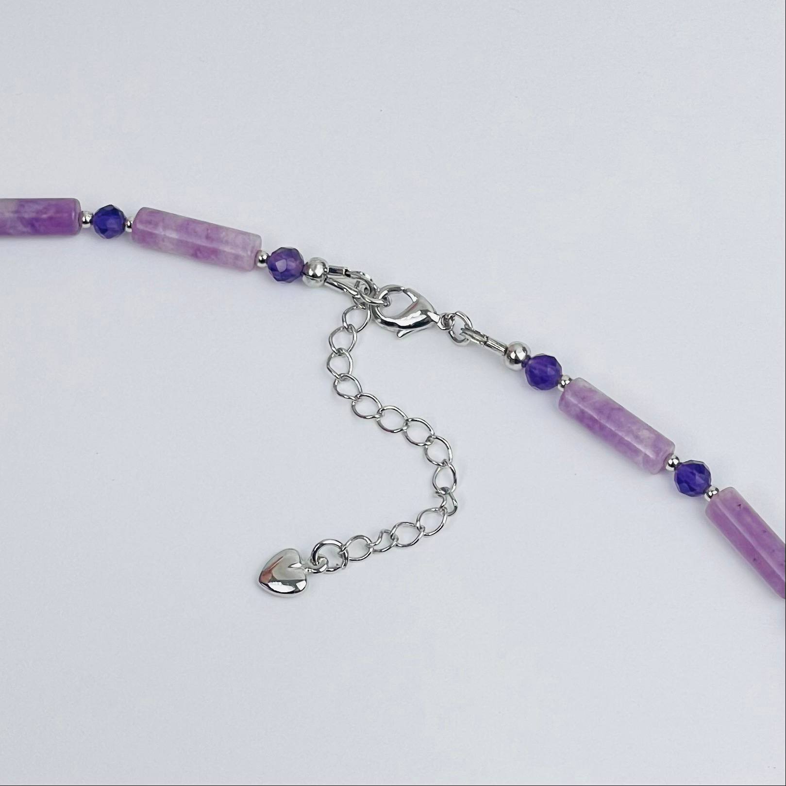 Радуга Самоцветов Колье из Лепидолита и Аметиста