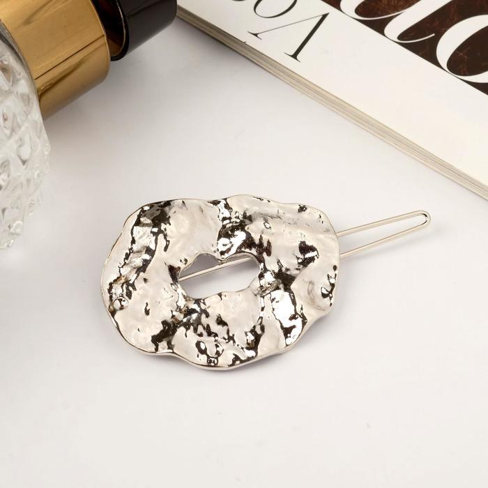 Зажим для волос «Либерти», геометрия, серебро