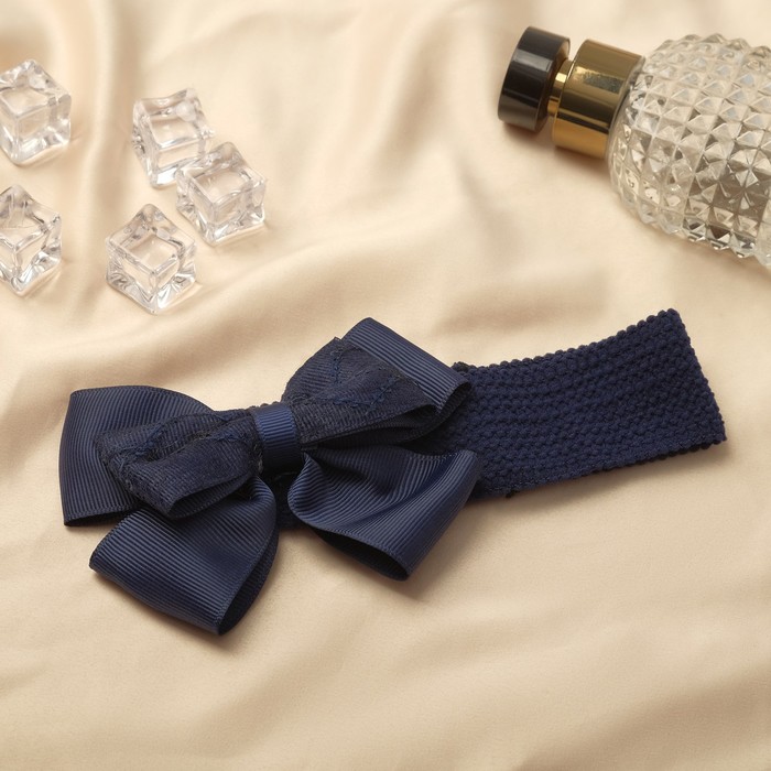 Повязка для волос «Выбражулька», блеск, 16×3 см, синяя