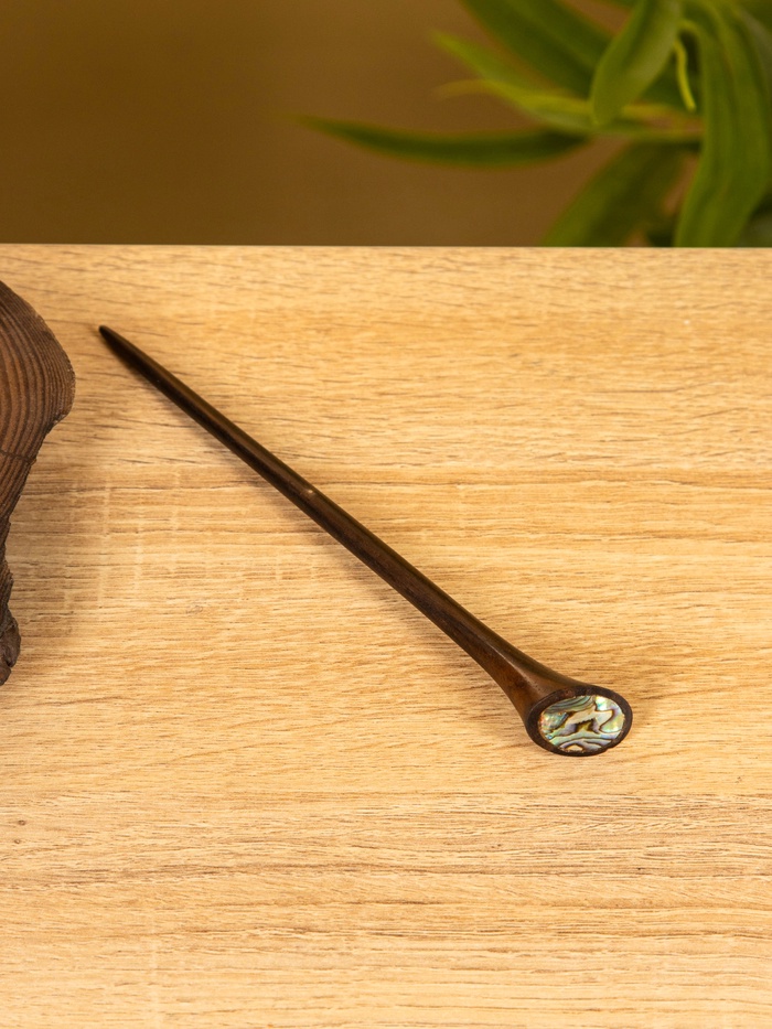 Шпилька для волос «Фея», 20 см, дерево Соно, ракушка