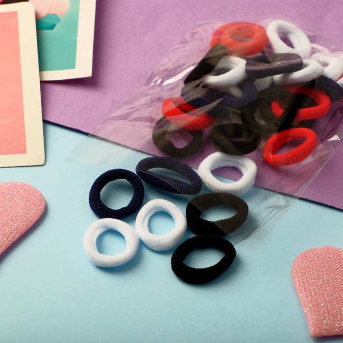 Резинки для волос «Выбражулька», набор 30 ±1 шт., d=1.4 см, ассорти
