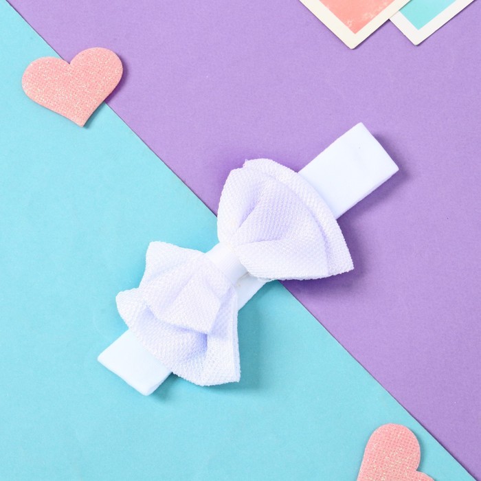 Повязка для волос «Оливия», классика, 3×16 см, белая