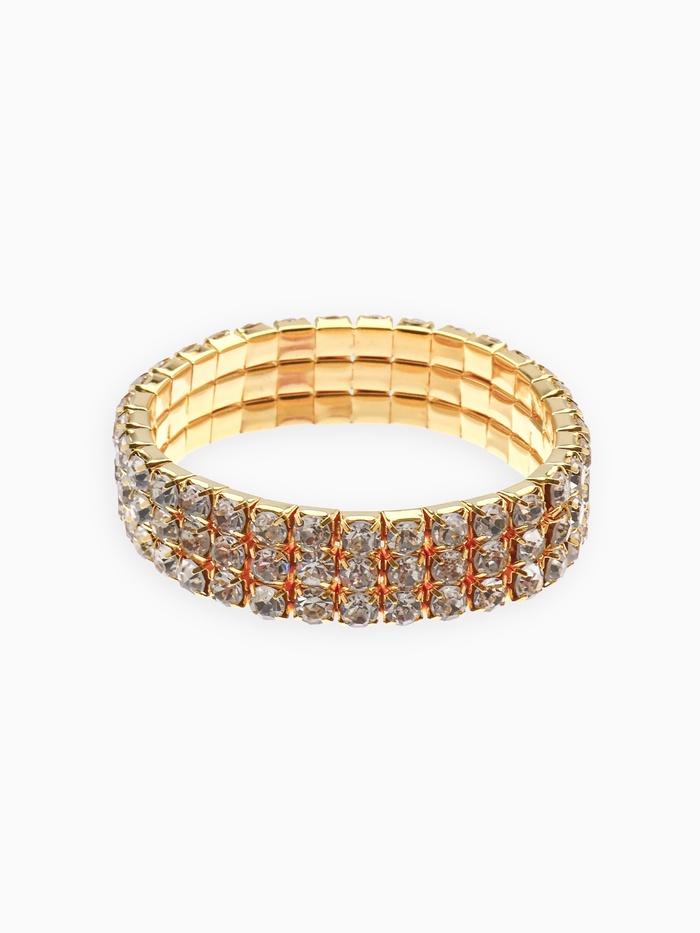 Браслет детский «Выбражулька. Лёд», 3 ряда, d=5 см, белый в золоте