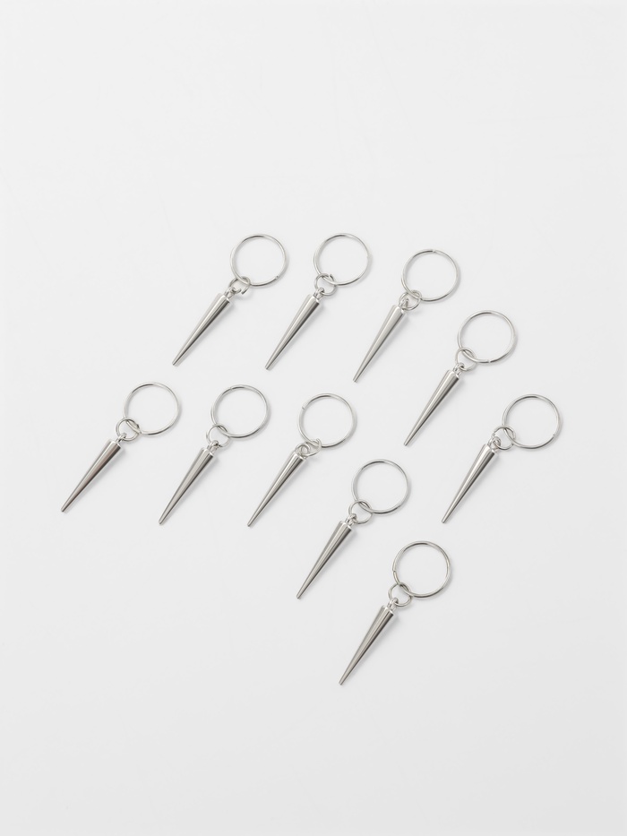 Пирсинг для волос «Клин», 4.1×1.3 см, 10 шт., серебристый