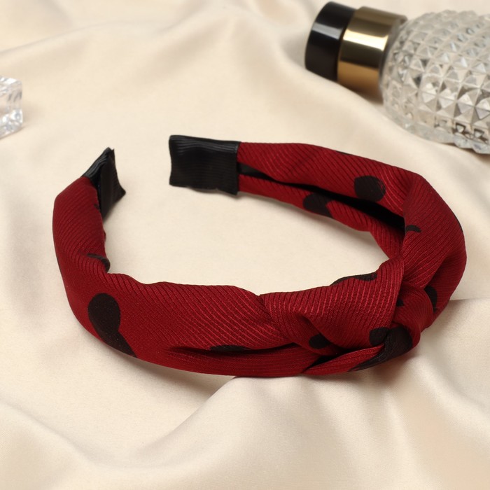 Ободок для волос «Берит», сердца, 3 см, красный